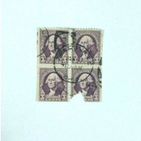 4 - 3 Cents George Washington Purple US Stamp - Picture 1 of 4